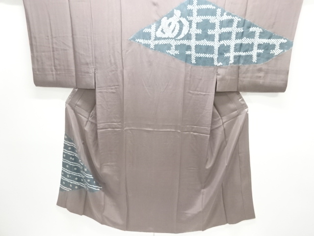JAPANESE KIMONO / ANTIQUE MENS JUBAN / SILK / SHIBORI / CHARACTER